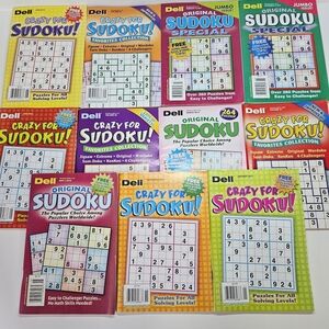 NEW Lot of 11 Penny Press Dell Sudoku Puzzle Books Crazy and Classic